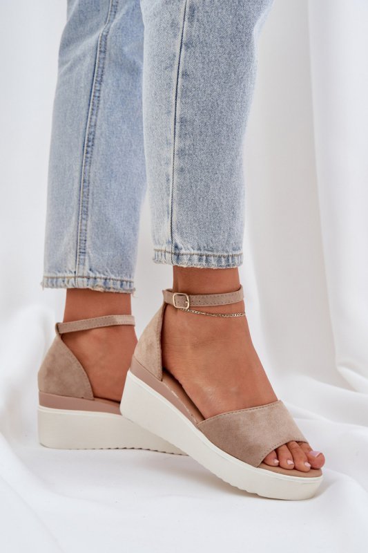 Sandały Model Gillifia JH519P Dark Beige - Step in style