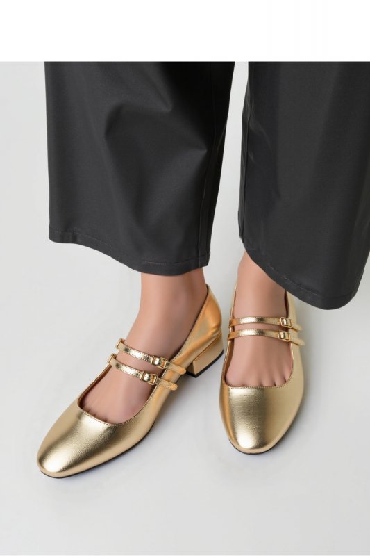 Damskie Baleriny SELVIA ? GOLD - Inello