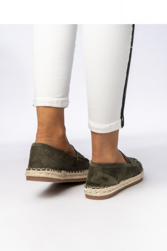 Damskie Mokasyny ? Khaki LUMI GREEN - Inello