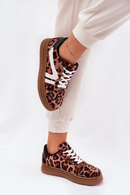 Buty Sportowe Model Totter PC2815 Brown Panterka - Step in style