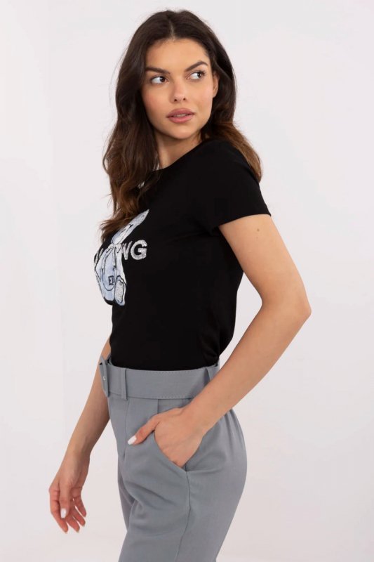 Tshirt Damski Model NM-TS-JX-09328.65P Black/Blue - NM