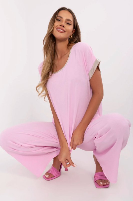 Spodnie Komplet Model DHJ-KMPL-9370.87 Light Pink - Italy Moda