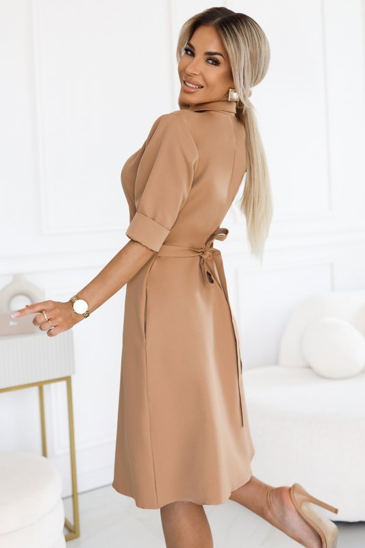 Sukienka Model Sandy 286-8 Mocha Mousse - Numoco