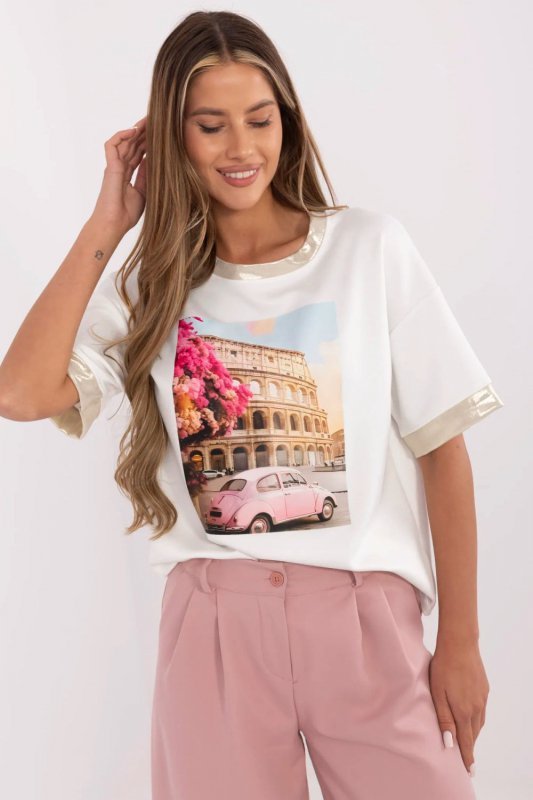 Bluzka Model MI-BZ-M61771-1.78 Ecru - Italy Moda