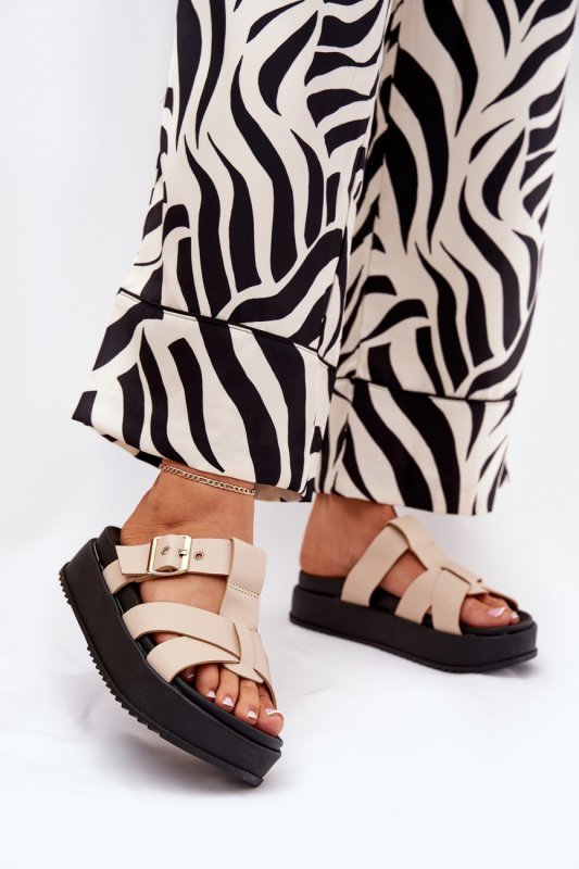Sandał Klapki Model Elimessa 1140 Beige - Step in style