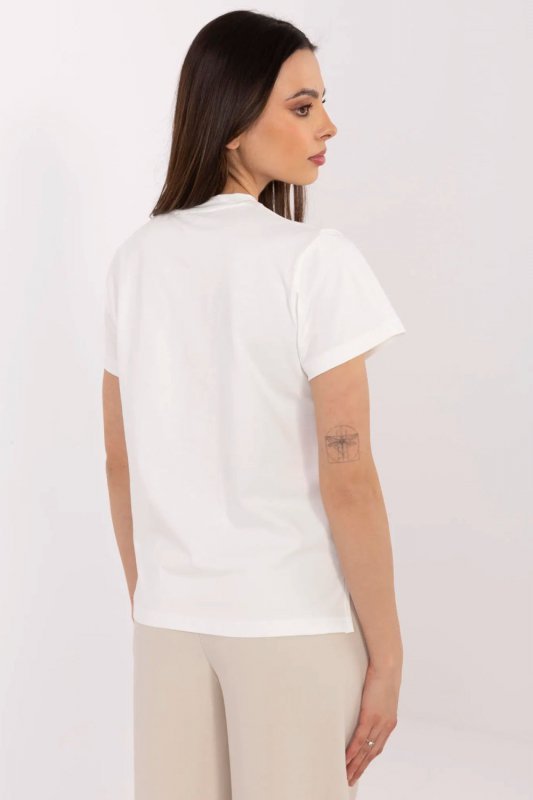 Tshirt Damski Model CLM-TS-1704.85 Ecru - Factory Price