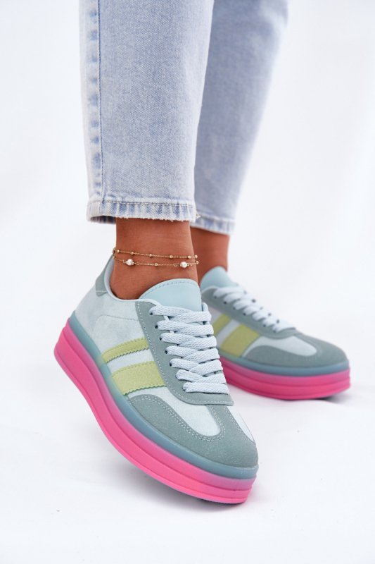 Buty Sportowe Model Ovivene BL607P Blue - Step in style