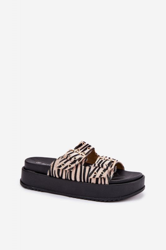Sandał Klapki Model Nilatha LS-159 Zebra - Step in style