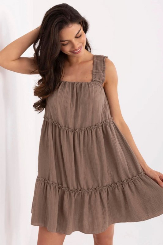 Sukienka Model MI-SK-A5036.78 Dark Beige - Italy Moda