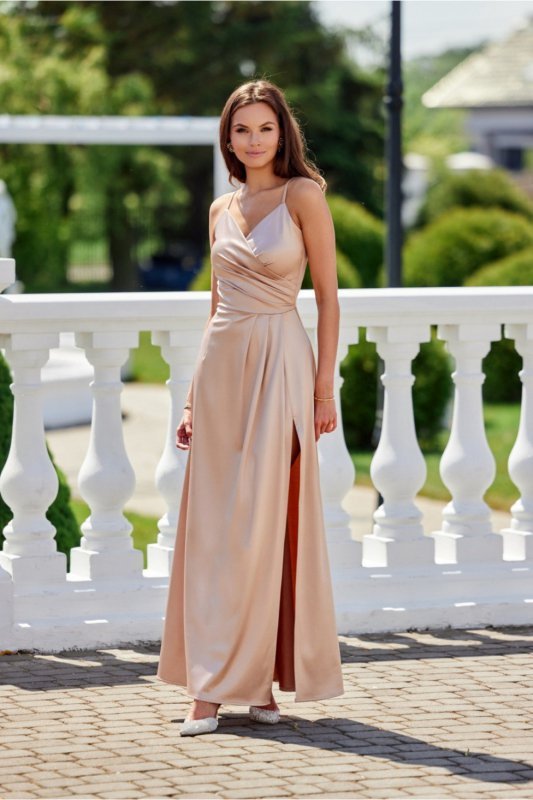 Sukienka Model Salma BEZ SUK0462 Beige - Roco Fashion