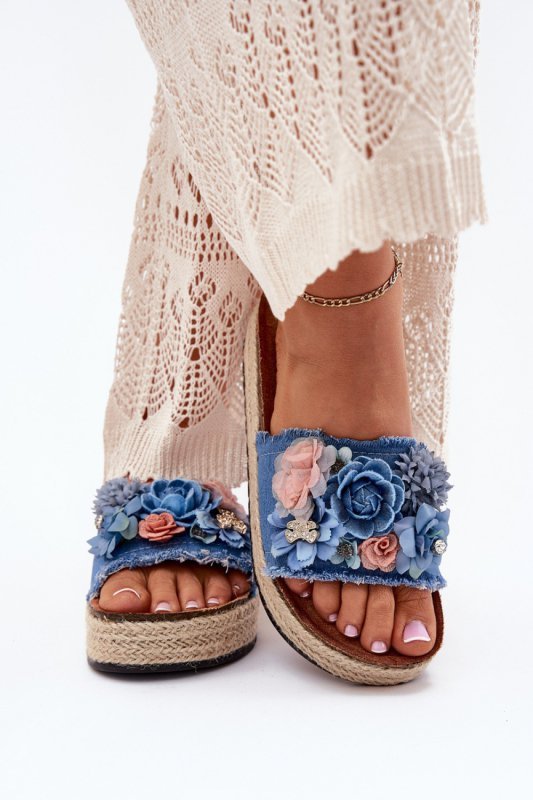 Sandał Klapki Model Chellia 5216 Blue - Step in style
