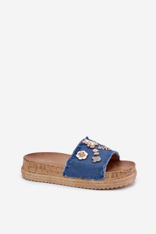 Sandał Klapki Model Rigasta M536 Navy - Step in style