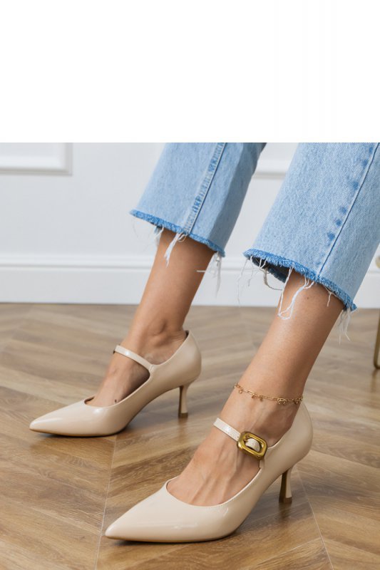 Szpilki Model Helli QQ401 Beige - PRIMO