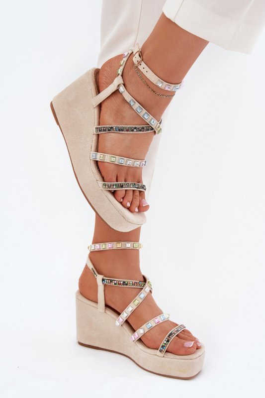 Sandały Model Lunara JH399 Beige - Step in style