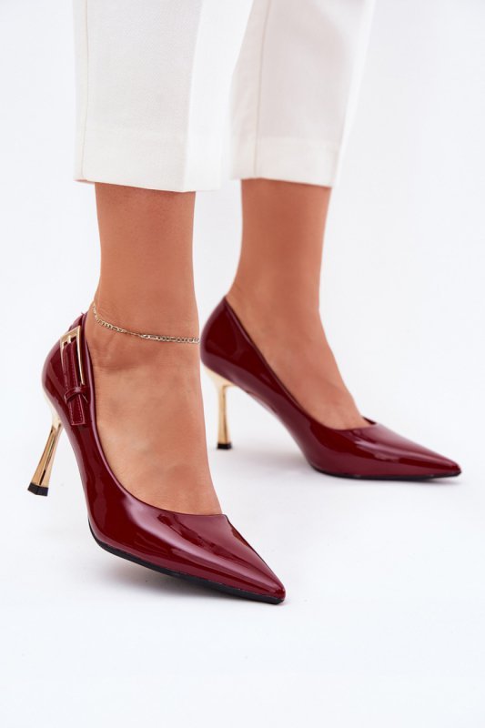 Szpilki Model Mivira LE137P Bordo - Step in style
