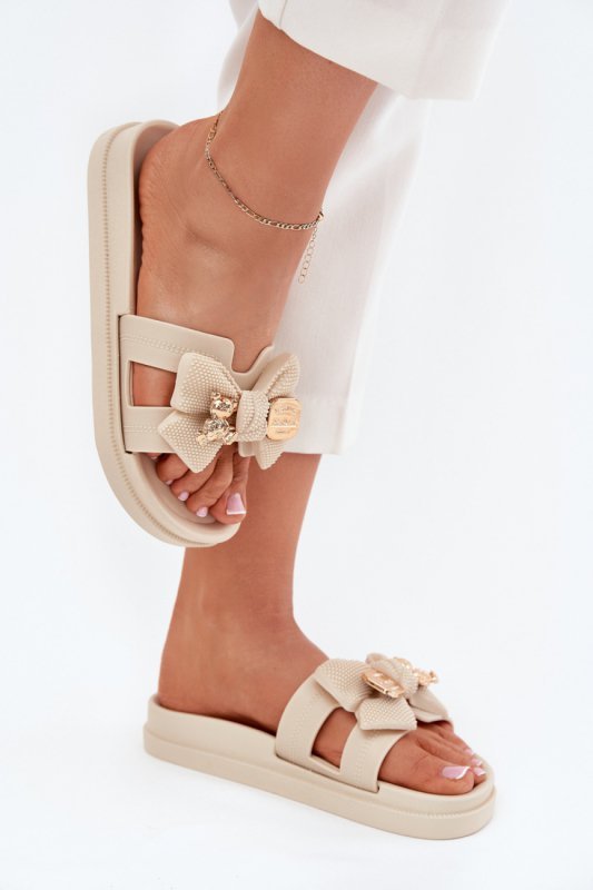Sandał Klapki Model Lynara CK323 Light Beige - Step in style