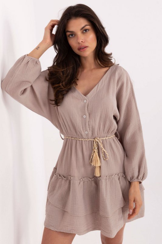 Sukienka Model MI-SK-A5079.27 Dark Beige - Italy Moda