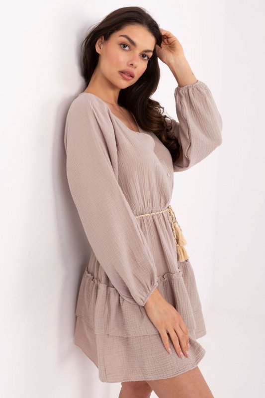 Sukienka Model MI-SK-A5079.27 Dark Beige - Italy Moda