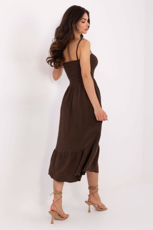 Sukienka Model MI-SK-62201.85 Dark Brown - Italy Moda