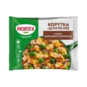 1226 Hortex Kopytka na patelnie z sosem smietanowo -  grzybowym  8 x 400g