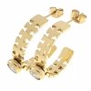 goldene Ohrringe aus Edelstahl