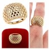 Goldring 18,60 mm. vergoldete Verlobung Xuping