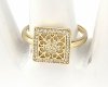 Goldring 18,60 mm. vergoldete Verlobung Xuping
