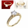 Goldring 18,60 mm. vergoldete Verlobung Xuping