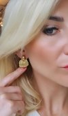 goldene Ohrringe aus Edelstahl