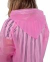Regenmantel Cape Jacke mit Kapuze Wasserdicht Rosa