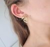 goldene Ohrringe aus Edelstahl