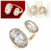 Goldring 17,00 mm. vergoldete Verlobung Xuping