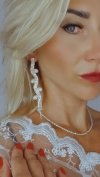 OHRRINGE GOLD LANGE ZIRKONIA HOCHZEIT HOCHZEIT
