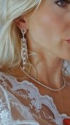 OHRRINGE GOLD LANGE ZIRKONIA HOCHZEIT HOCHZEIT