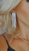 OHRRINGE GOLD LANGE ZIRKONIA HOCHZEIT HOCHZEIT