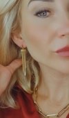 goldene Ohrringe aus Edelstahl