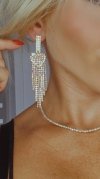 OHRRINGE GOLD LANGE ZIRKONIA HOCHZEIT HOCHZEIT