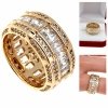 Goldring 18,60 mm. vergoldete Verlobung Xuping