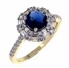 Goldring 18,60 mm. vergoldete Verlobung Xuping