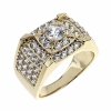 Goldring 18,60 mm. vergoldete Verlobung Xuping