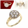 Goldring 18,60 mm. vergoldete Verlobung Xuping