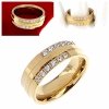 Ring 19,00 mm, goldener Edelstahl