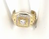 Goldring 18,60 mm. vergoldete Verlobung Xuping