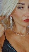 OHRRINGE GOLD LANGE ZIRKONIA HOCHZEIT HOCHZEIT