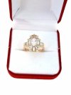 Goldring 18,60 mm. vergoldete Verlobung Xuping