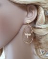goldene Ohrringe aus Edelstahl