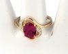 Goldring 18,60 mm. vergoldete Verlobung Xuping