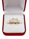 Goldring 18,60 mm. vergoldete Verlobung Xuping