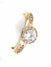 Goldring 18,60 mm. vergoldete Verlobung Xuping