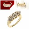 Goldring 18,60 mm. vergoldete Verlobung Xuping